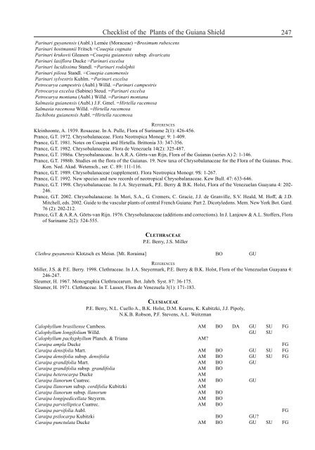 Checklist of the Plants of the Guiana Shield - Department of Botany ...