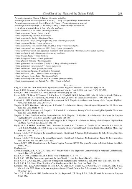 Checklist of the Plants of the Guiana Shield - Department of Botany ...