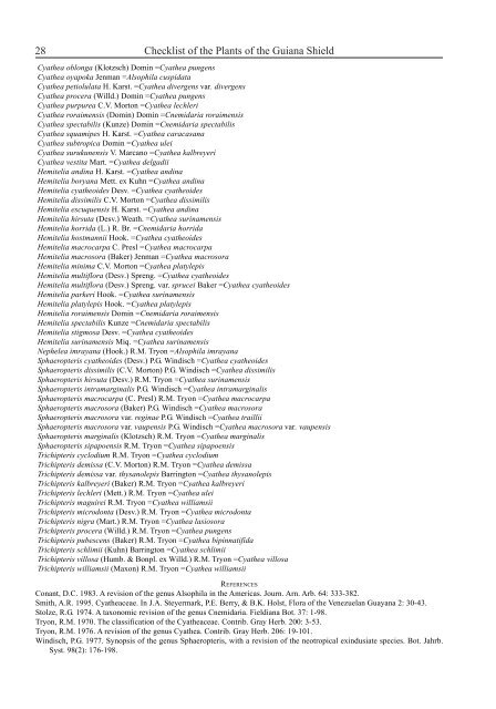 Checklist of the Plants of the Guiana Shield - Department of Botany ...