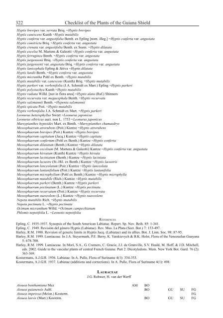 Checklist of the Plants of the Guiana Shield - Department of Botany ...