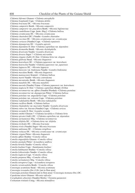 Checklist of the Plants of the Guiana Shield - Department of Botany ...