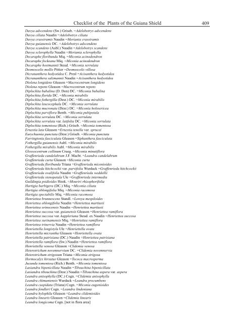 Checklist of the Plants of the Guiana Shield - Department of Botany ...