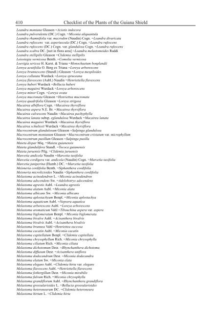 Checklist of the Plants of the Guiana Shield - Department of Botany ...