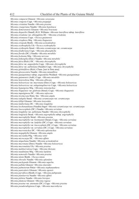 Checklist of the Plants of the Guiana Shield - Department of Botany ...