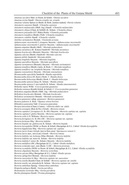 Checklist of the Plants of the Guiana Shield - Department of Botany ...