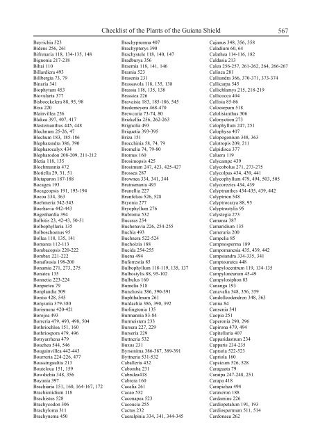 Checklist of the Plants of the Guiana Shield - Department of Botany ...