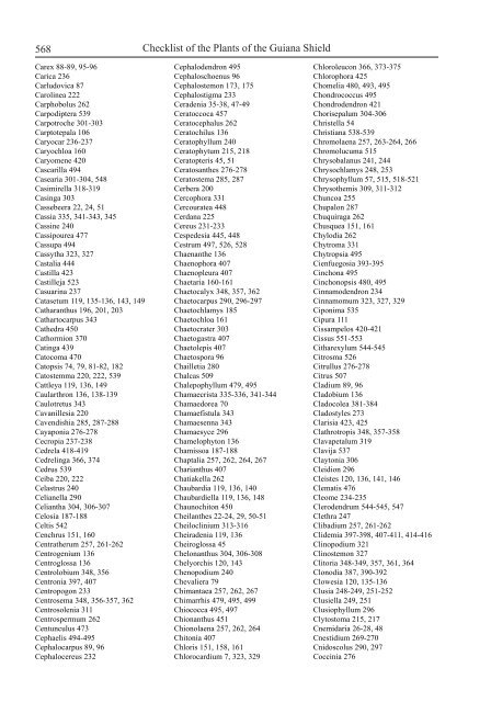 Checklist of the Plants of the Guiana Shield - Department of Botany ...