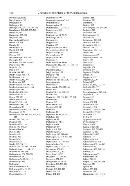 Checklist of the Plants of the Guiana Shield - Department of Botany ...