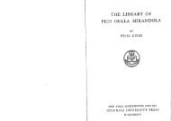 THE LIBRARY OF PICO DELLA MIRANDOLA