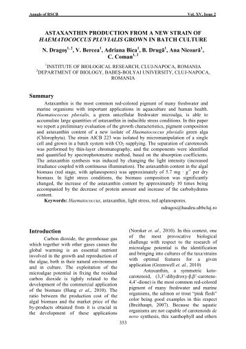 astaxanthin production from a new strain of haematococcus