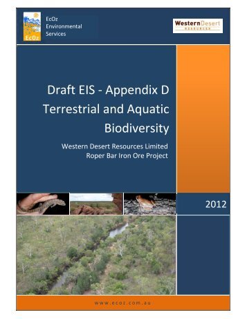 Appendix D Terrestrial and Aquatic Biodiversity - Environment ...