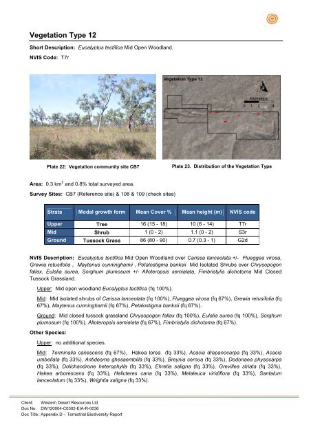 Appendix D Terrestrial and Aquatic Biodiversity - Environment ...