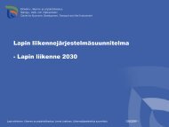 Lapin liikennejärjestelmäsuunnitelma - Elinkeino-, liikenne- ja ...