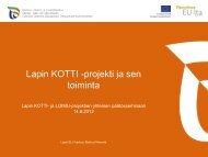 Lapin KOTTI -projekti ja sen toiminta