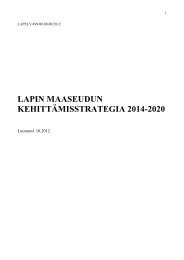 lapin maaseudun kehittämisstrategia 2014-2020 - Elinkeino ...