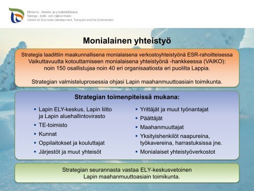 Diaesitys Lapin maahanmuuttostrategia