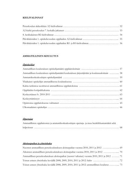 Lapin oppilaitokset. Lukuvuosi 2011 - 2012. - Aluehallintovirastot