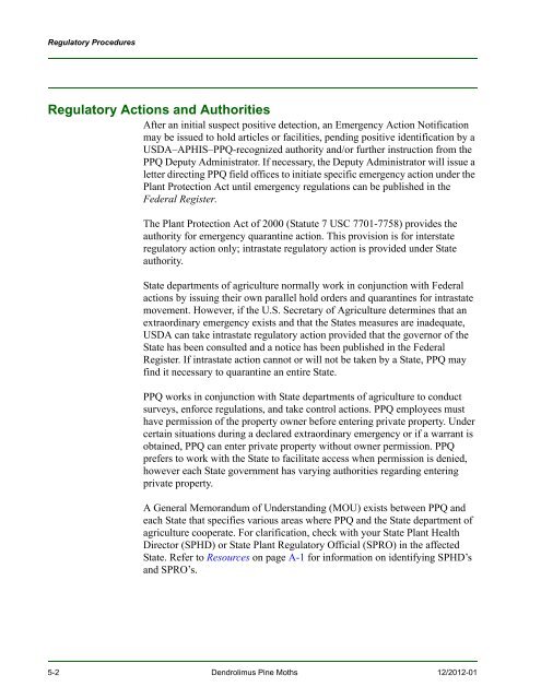 New Pest Response Guidelines - aphis - US Department of Agriculture