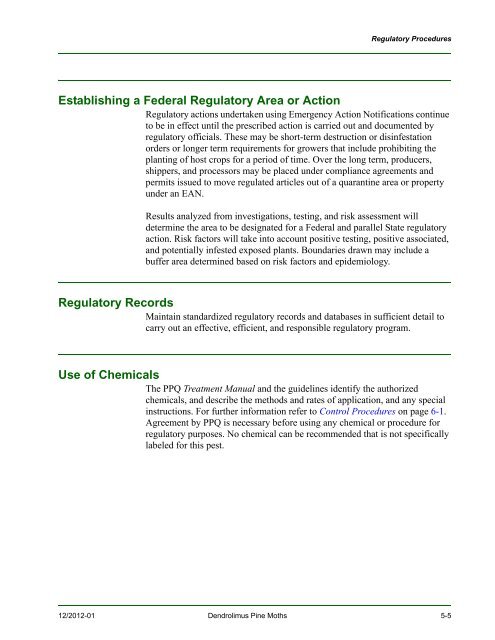 New Pest Response Guidelines - aphis - US Department of Agriculture