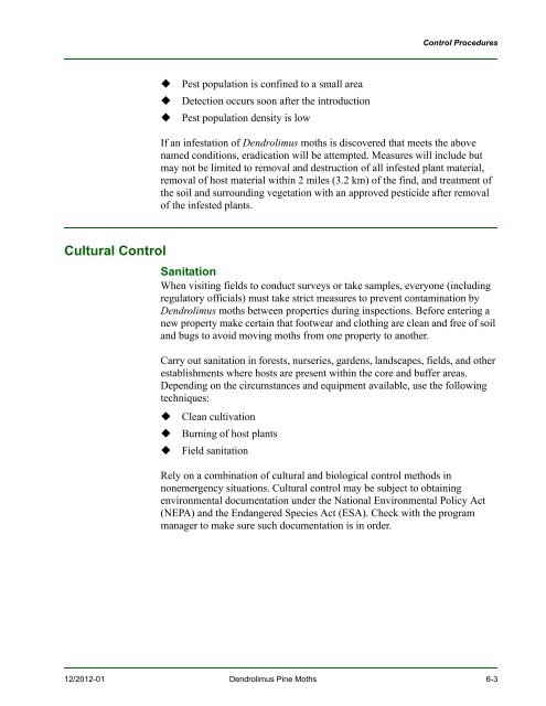 New Pest Response Guidelines - aphis - US Department of Agriculture