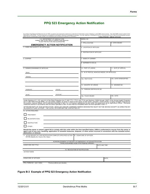New Pest Response Guidelines - aphis - US Department of Agriculture