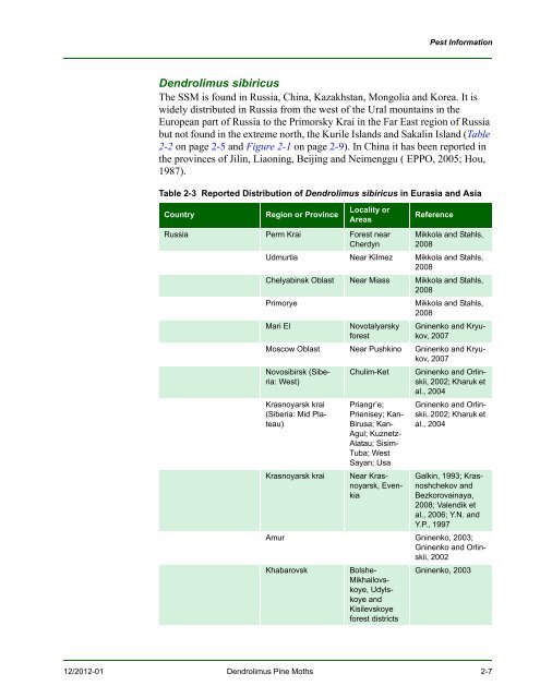 New Pest Response Guidelines - aphis - US Department of Agriculture