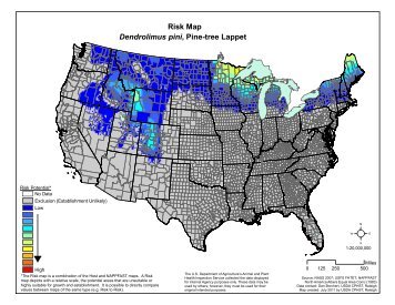 Risk Map Dendrolimus pini, Pine-tree Lappet - nappfast