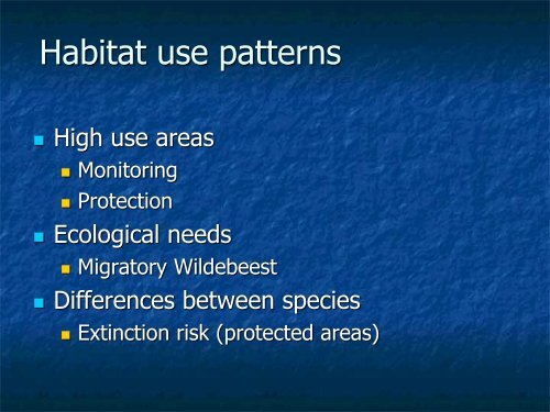 Assessing Movement Patterns for Threatened Vultures in East