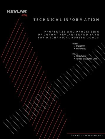 Technical Guide for Kevlar® in Mechanical Rubber Goods - DuPont