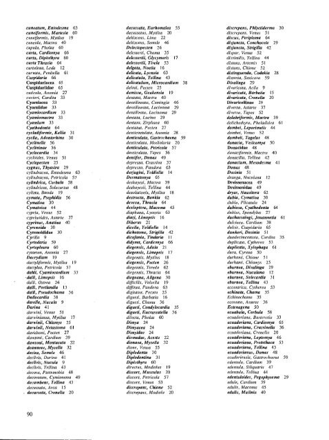 Catalogue of the Living Bivalvia of the Eastern Pacific Ocean ...