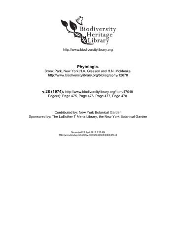 A Resume of the Genus Tipuana - Biodiversity Heritage Library