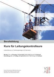 Kurs für Leitungskontrolleure - VSE