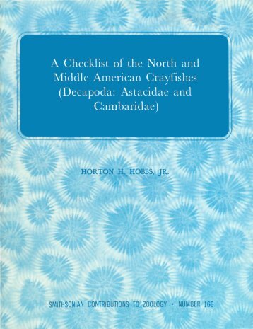 A Checklist of the North and Middle American Crayfishes (Decapoda ...