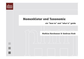 Nomenklatur und Taxonomie