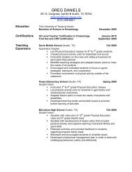 10 Kinesiology - The University of Texas at Austin