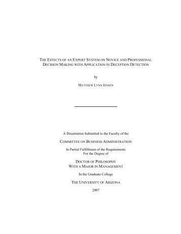 A dissertation submitted to the faculty of