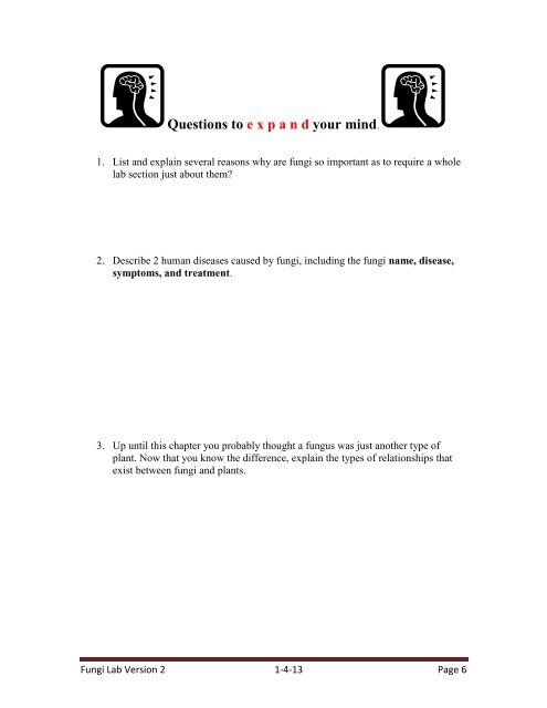 General Biology II Lab #3: The Fungus Amongus