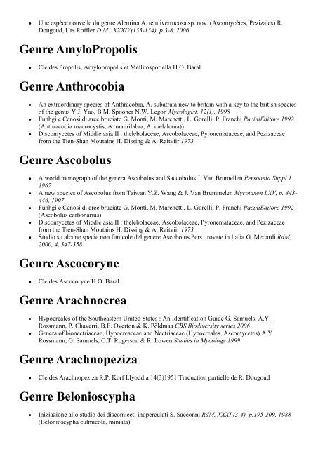 genre Galerina - Société Mycologique des Hautes Vosges