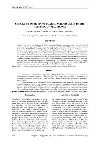 Karadelev et al_Checklist.p65 - Македонско еколошко друштво