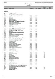 Musterkontoplan Dienstleistungen AG GmbH - Revidas Treuhand AG