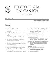 PHYTOLOGIA BALCANICA - Bio.bas.bg