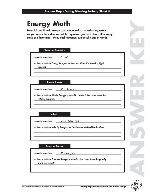 Thrilling Experiments: Potential and Kinetic Energy