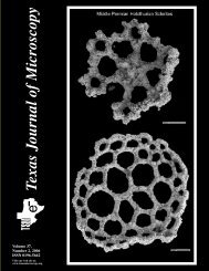 Texas Journal of Microscopy - Texas Society for Microscopy