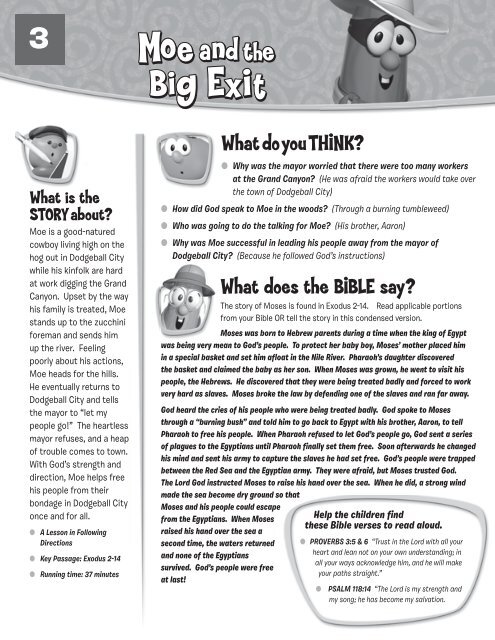 Moe And The Big Exit Veggietales Com