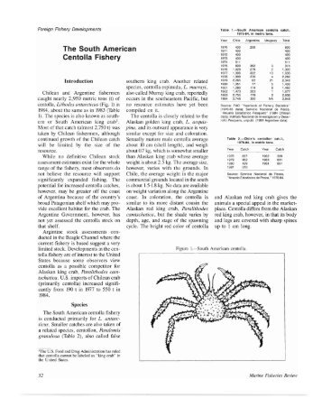 The South American Centolla Fishery - NMFS Scientific Publications ...