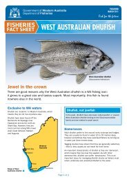 West Australian Dhufish Fact Sheet - Department of Fisheries