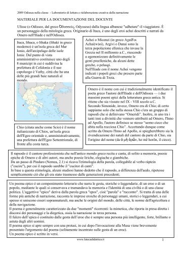 1 MATERIALE PER LA DOCUMENTAZIONE DEL ... - La teca didattica