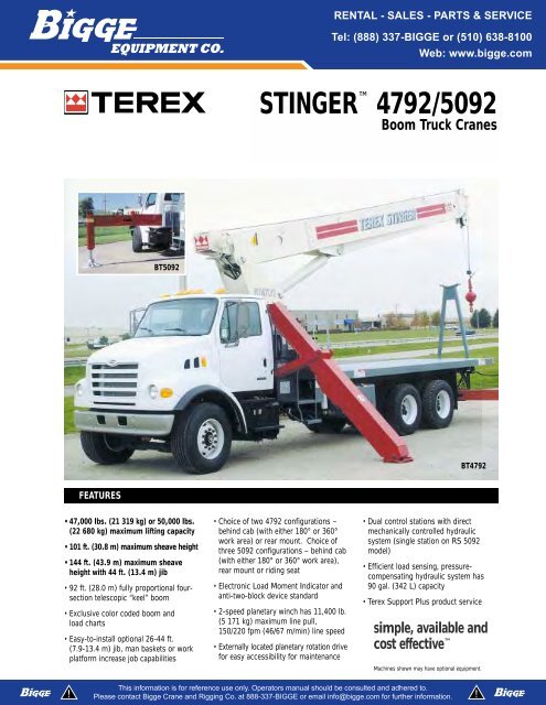 Terex T340 1xl Load Chart