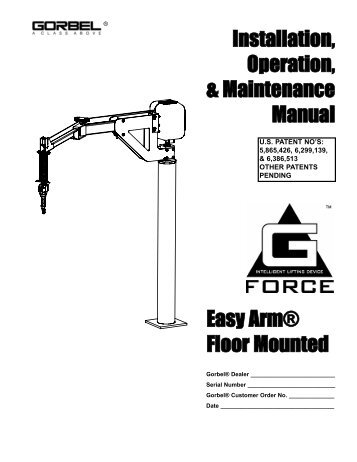 Free Standing Easy Arm® BX - Gorbel