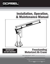 Installation, Operation, & Maintenance Manual - Gorbel